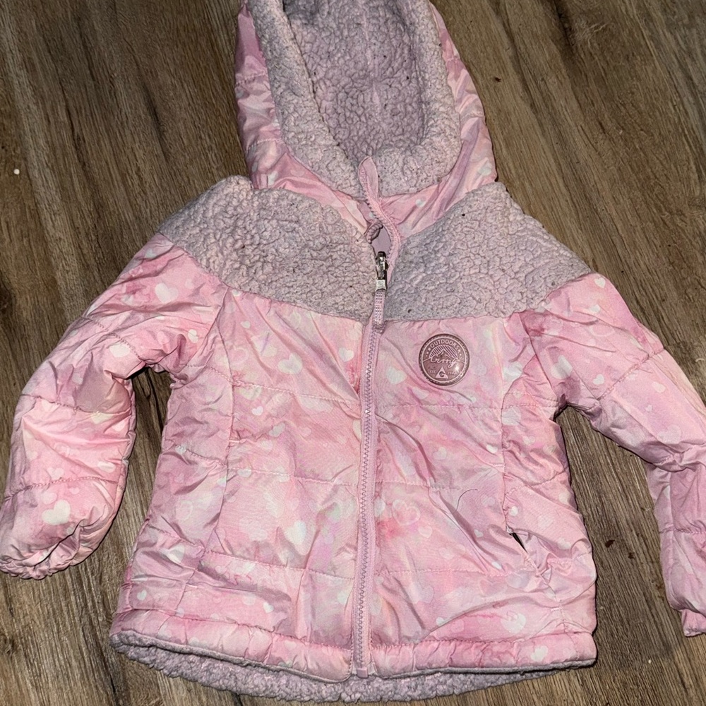 Pink Hooded Winter Jacket
